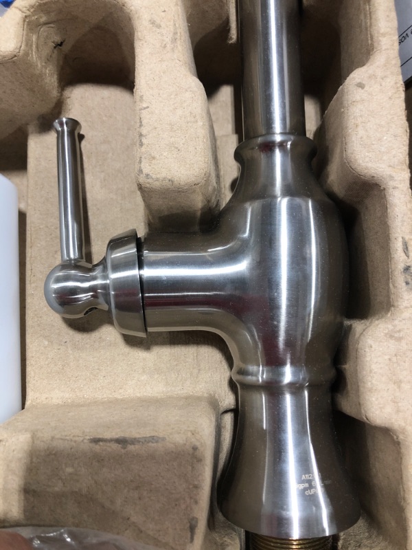 Photo 6 of AMERICAN STANDARD Marchand Single Handle Pull-Down Sprayer Kitchen Faucet in Stainless Steel. OPEN BOX. PRIOR USE.
