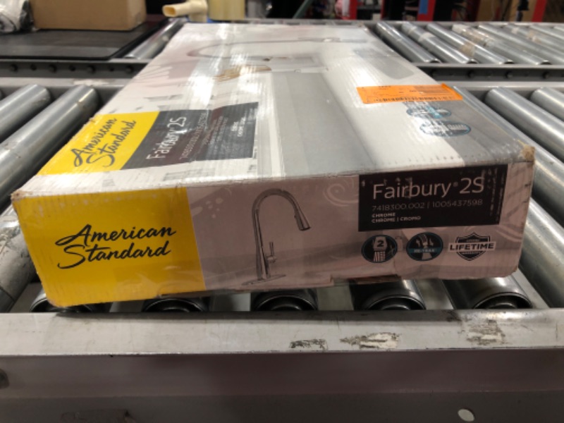 Photo 7 of AMERICAN STANDARD Fairbury 2S Single-Handle Pull-Down Sprayer Kitchen Faucet in Polished Chrome. OPEN BOX. 
