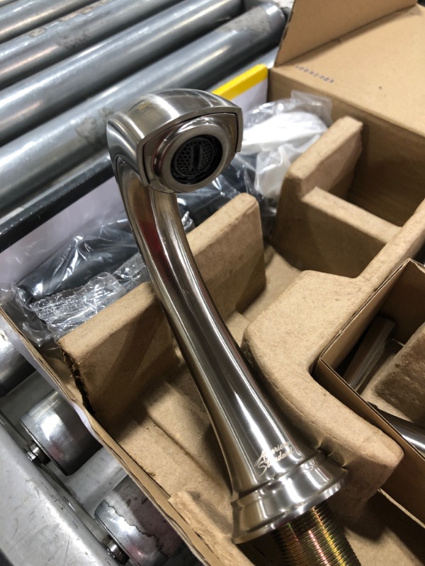 Photo 1 of AMERICAN STANDARD Rumson 8 in. Widespread 2-Handle Bathroom Faucet in Brushed Nickel. OPEN BOX. PRIOR USE.
