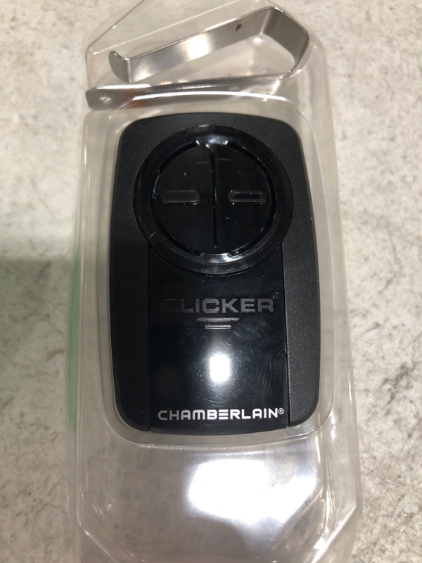 Photo 4 of CHAMBERLAIN Universal Clicker Black Garage Door Remote Control. OPEN PACKAGE. 
