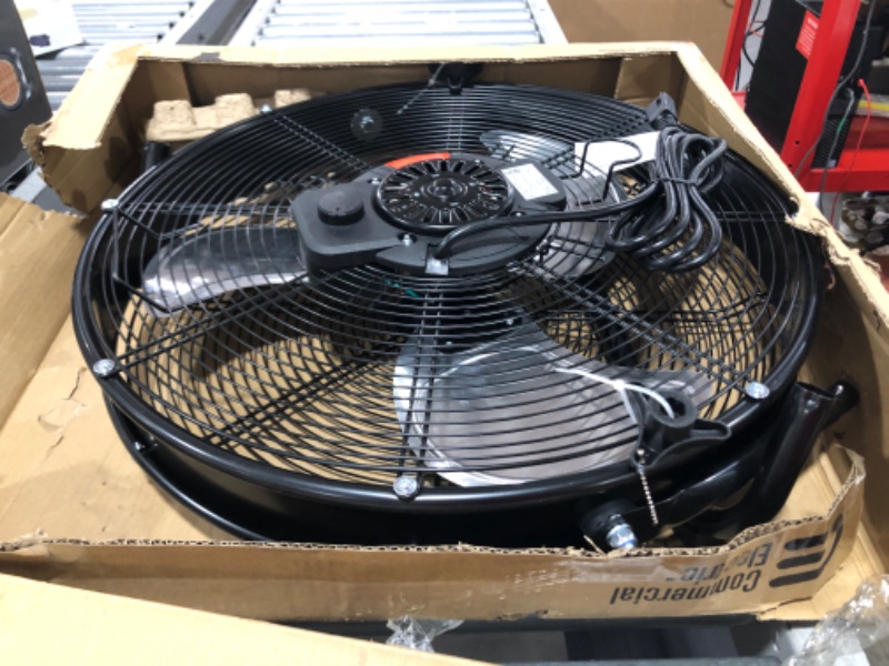 Photo 1 of COMMERCIAL ELECTRIC 20 in. 3-Speed High Velocity Shroud Floor Fan. NEW IN BOX. BOX DAMAGE. 
