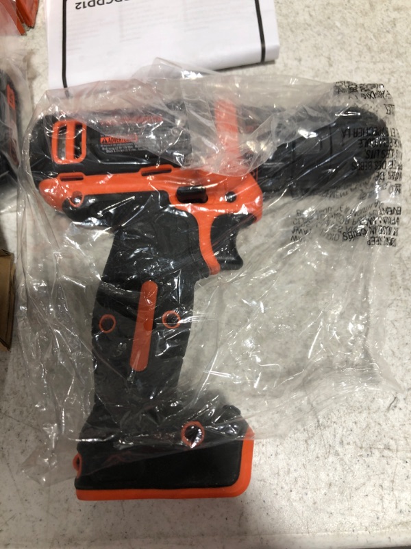 Photo 1 of BLACK+DECKER 12-Volt MAX Lithium-Ion Cordless 3/8 in. Drill with Battery 1.5Ah and Charger
NEW, OPEN BOX. 
