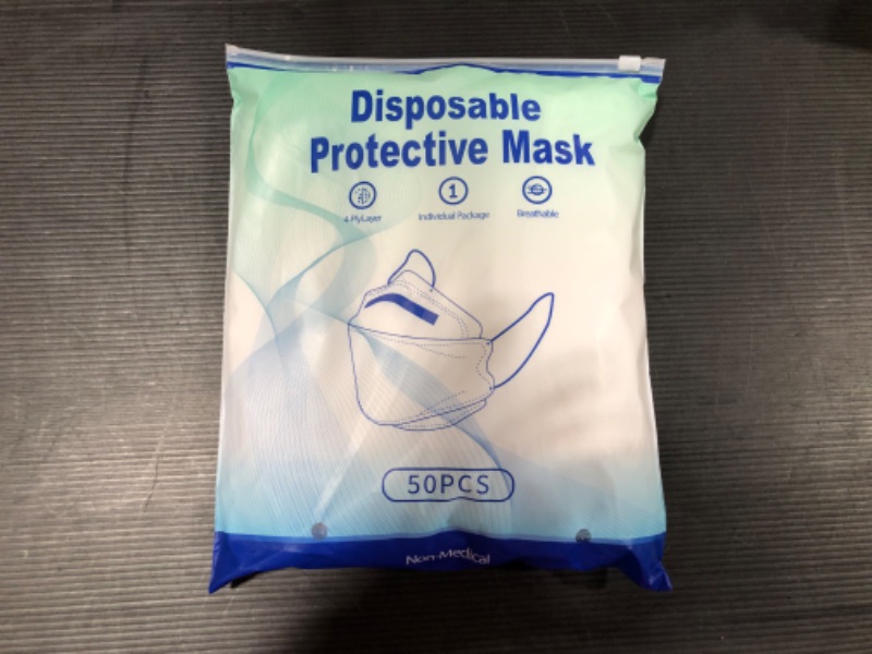 Photo 1 of 50 PK DISPOSABLE PROTECTIVE MASKS