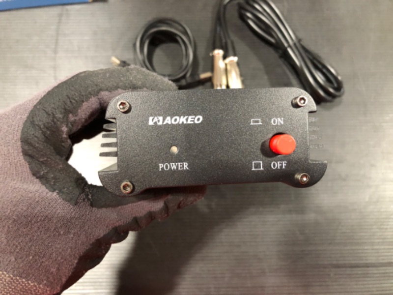 Photo 1 of Aokeo 1-Channel 48V Phantom Power Supply with Adapter, Bonus+XLR 3 Pin Microphone Cable for Any Condenser Microphone Music Recording Equipment
