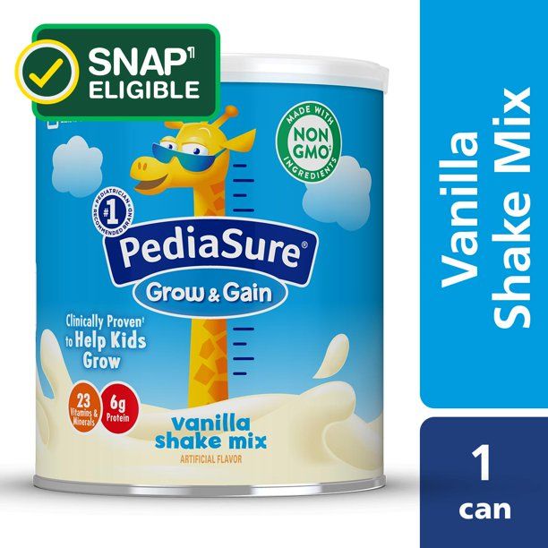 Photo 1 of PediaSure Grow & Gain Shake Mix Powder, Vanilla, 14.1 oz Canister
