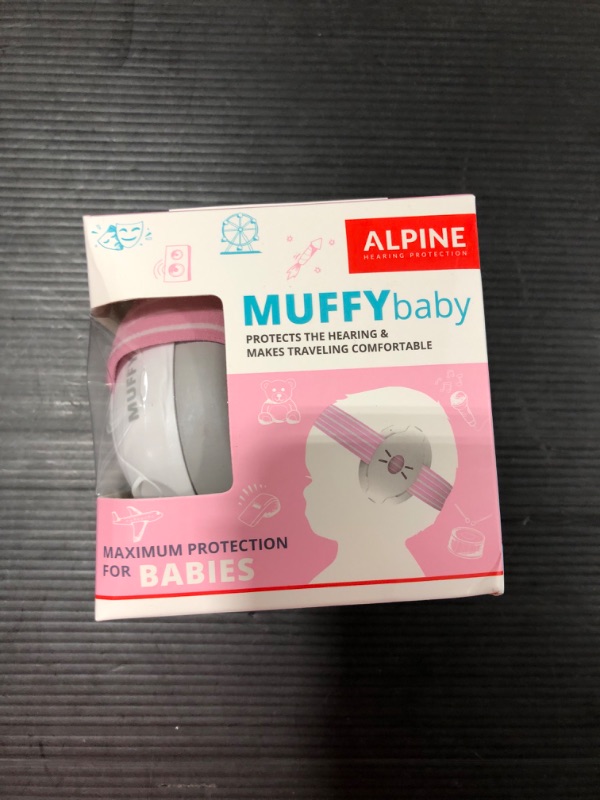 Photo 3 of Alpine Muffy Baby Ear Protection for Babies and Toddlers up to 36 Months – Noise Reduction Earmuffs for Toddlers and Babies – Comfortable Infant Ear Muffs Prevent Hearing Damage & Improve Sleep, Pink
