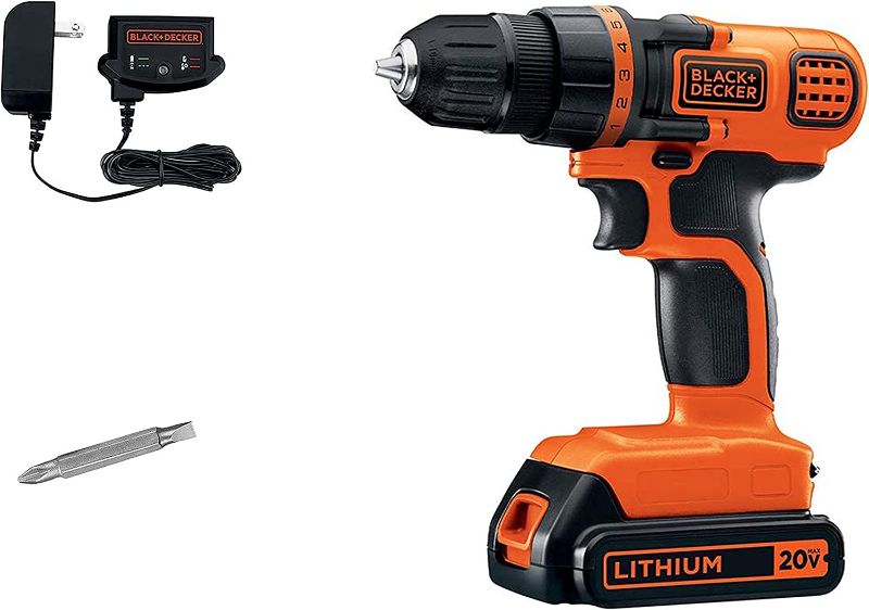 Photo 1 of BLACK+DECKER 20V MAX* Cordless Drill / Driver, 3/8-Inch
