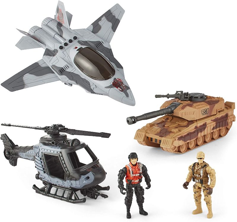 Photo 1 of True Heroes Multi Vehicle Military Playset
