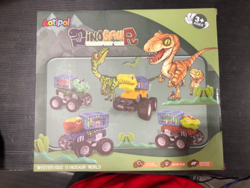 Photo 1 of Dinosaur Transport Car Cars Set Pretend Play Large Trucks Kids