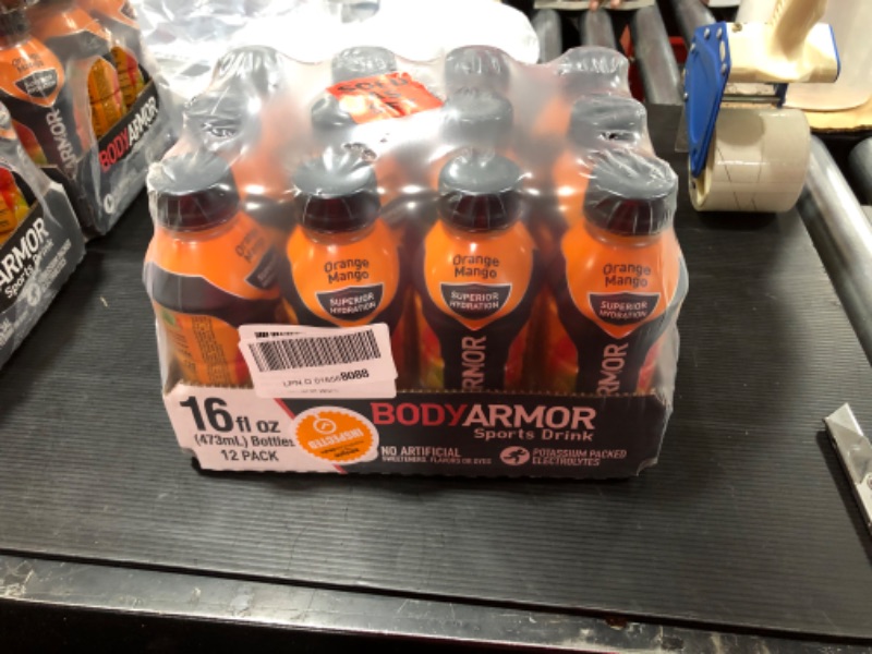 Photo 1 of BODYARMOR Sports Drink Sports Beverage, Orange Mango, Natural Flavors With Vitamins, Potassium-Packed Electrolytes, No Preservatives, Perfect For Athletes, 16 Fl Oz (Pack of 12)
