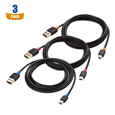 Photo 2 of Cable Matters 3-Pack USB to Mini USB Cable (Mini USB to USB Cable) 6 ft
