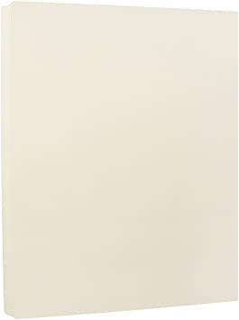 Photo 2 of JAM PAPER Strathmore 24lb Paper - 90 gsm - 8.5 x 11 - Ivory Wove - 100 Sheets/Pack
