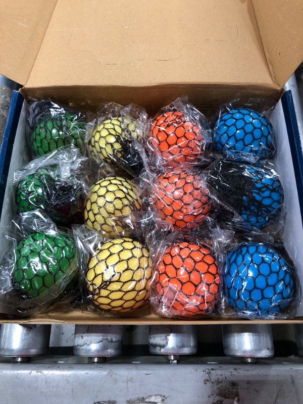 Photo 3 of Quality & Durable Mesh Squishy Balls with Exclusive Sewn Mesh! (Multi, 12 Pack)
