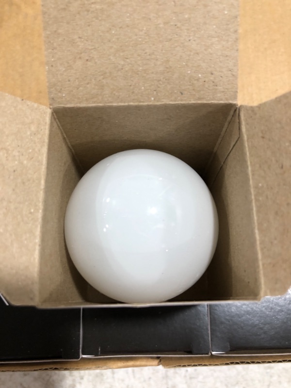 Photo 5 of (Pack of 10) G16.5 White Finsh Decorative (E12) Candelabra Base Globe Shape Incandescent 120V G16 1/2 Light Bulbs (40)
