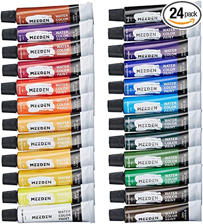 Photo 2 of MEEDEN Watercolor Paint, Set of 24 Vibrant Colors in 12ml Tubes, Rich Pigments, Vibrant, Non-Toxic for Kids, Adults, Beginners, Hobby Painters, and More
