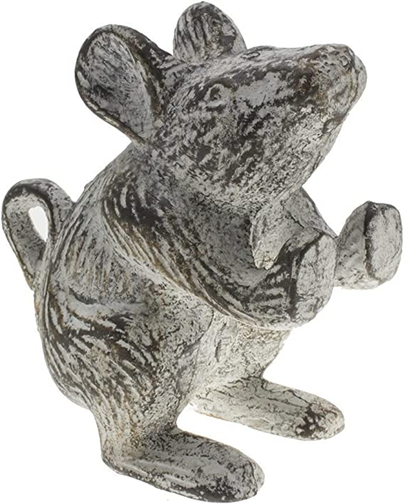 Photo 1 of Cast Iron Mouse Door Stop by Comfify- Decorative Vintage Rustic Door Stop - Heavy Door Wedge - Stop Your Bedroom, Bath and Exterior Doors with Style - Antique White Color
