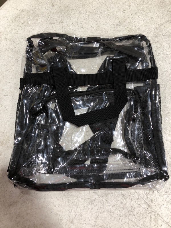 Photo 1 of Clear Bag Stadium Approved, Transparent See Through Clear Tote Bag for Work, Sports Games-12 x12 x6
