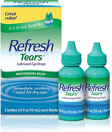 Photo 1 of Refresh Tears Lubricant Eye Drops, 0.5 Fl Oz (2 Count)
