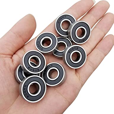 Photo 3 of 100 Pack 608-2RS Skateboard Bearing, Rolling Bearings, 8x22x7mm 608rs Bearing
