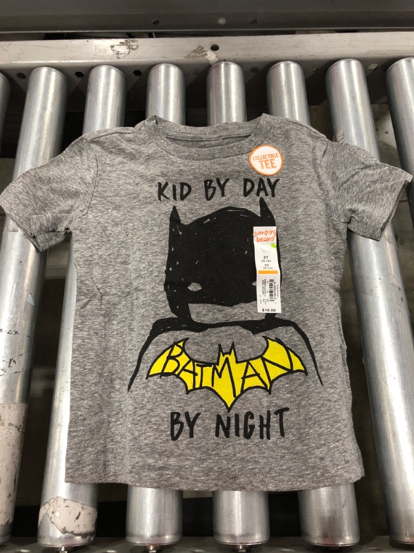 Photo 1 of Batman Toddler Boys T-shirt by Jumping Beans NWT 2T “Kid By Day Batman By Night”
