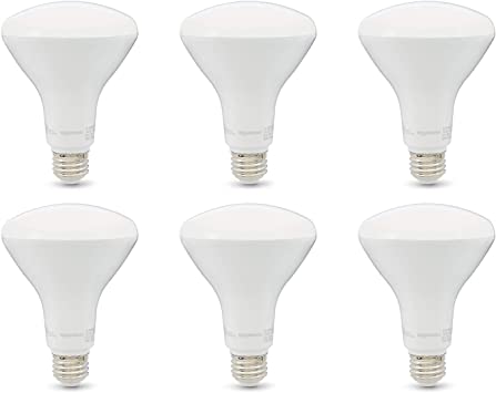 Photo 1 of Amazon Basics 65W Equivalent, Soft White, Dimmable, 10,000 Hour Lifetime, BR30 LED Light Bulb | 6-Pack
