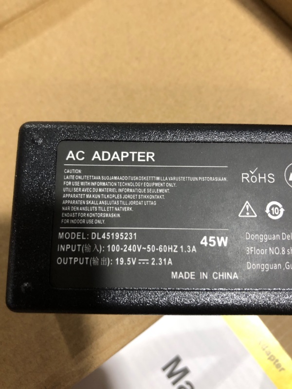 Photo 3 of New Upgrade 741727-001 45W Laptop Charger for HP Pavilion 11 13 15;Stream 13 11 14; fit 721092-001 719309-001 719309-003 740015-001/002/003/004 854054-001/002/003 HSTNN-CA40 HSTNN-DA40-19.5V 2.31
