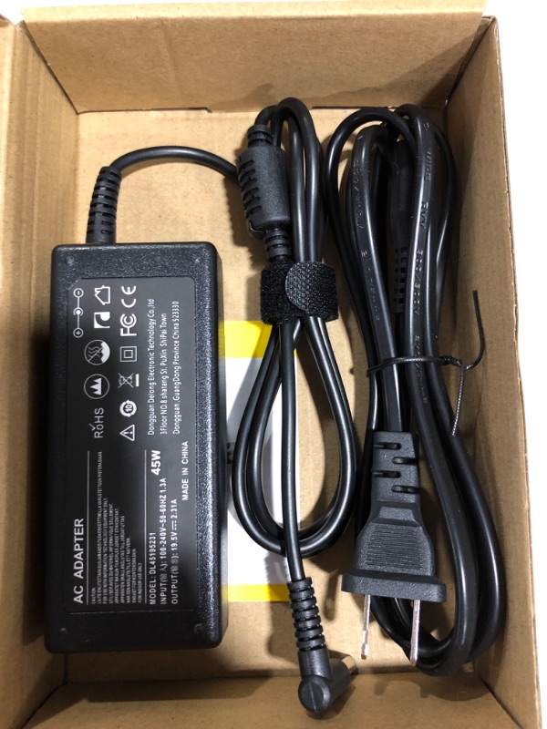 Photo 2 of New Upgrade 741727-001 45W Laptop Charger for HP Pavilion 11 13 15;Stream 13 11 14; fit 721092-001 719309-001 719309-003 740015-001/002/003/004 854054-001/002/003 HSTNN-CA40 HSTNN-DA40-19.5V 2.31
