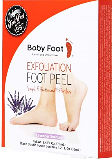 Photo 2 of Foot Peel Mask - Baby Foot Original Exfoliant Foot Peel - Repair Rough Dry Cracked Feet and remove Dead Skin, Repair Heels and enjoy Baby Soft Smooth Feet 2.4 Fl. Oz. Lavender Scented Pair
