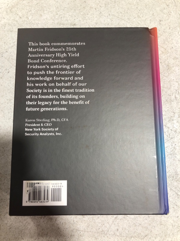 Photo 3 of High Yield, Future Tense Cracking the Code of Speculative Debt Hardcover – Unabridged, January 1, 2015
