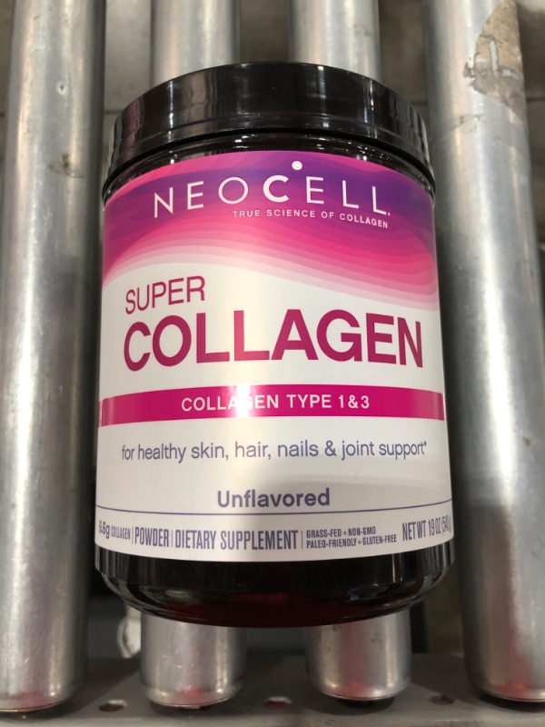 Photo 2 of Neocell Super Collagen Unflavored Dietary Supplement Powder, 19 Oz. BB 08/2022.
