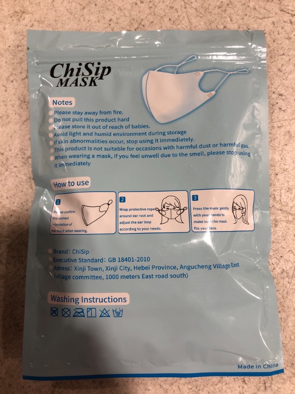 Photo 2 of CHISIP 3D FACE MASK, KIDS MASK. LOT OF 3. 