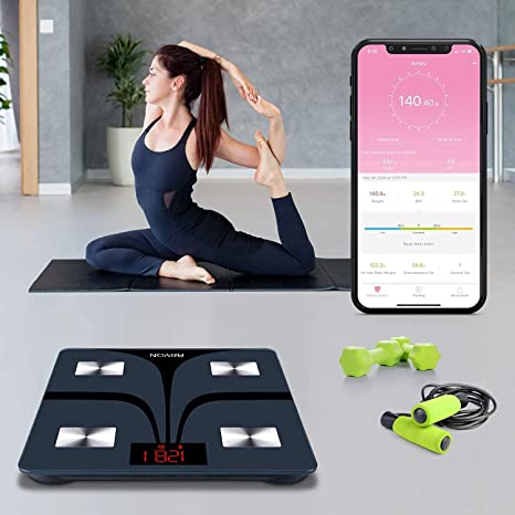 Photo 2 of ABYON Bluetooth Smart Bathroom Scale for Body Weight Digital Body Fat Scale,Auto Monitor Body Weight,Fat,BMI,Water, BMR, Muscle Mass with Smartphone APP,Fitness Health Scale
