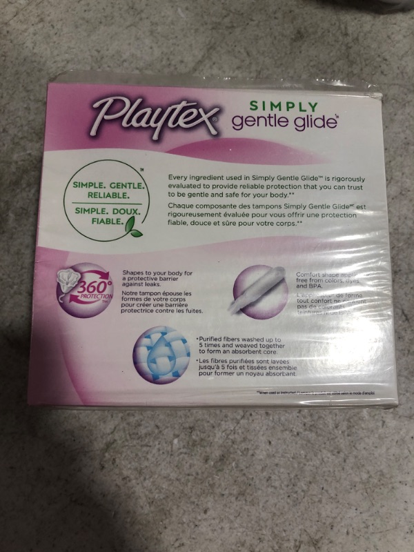 Photo 4 of Playtex Simply Gentle Glide Unscented Tampons, Ultra Absorbency, 36 Count (Pack of 1) (Packaging May Vary)
