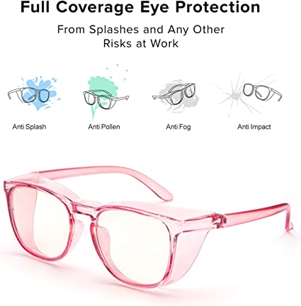 Photo 2 of OriStout Goggles for Nurses, Safety Glasses with Style, Anti Fog & Blue Light Blocking Protective Eyewear for Nurse
