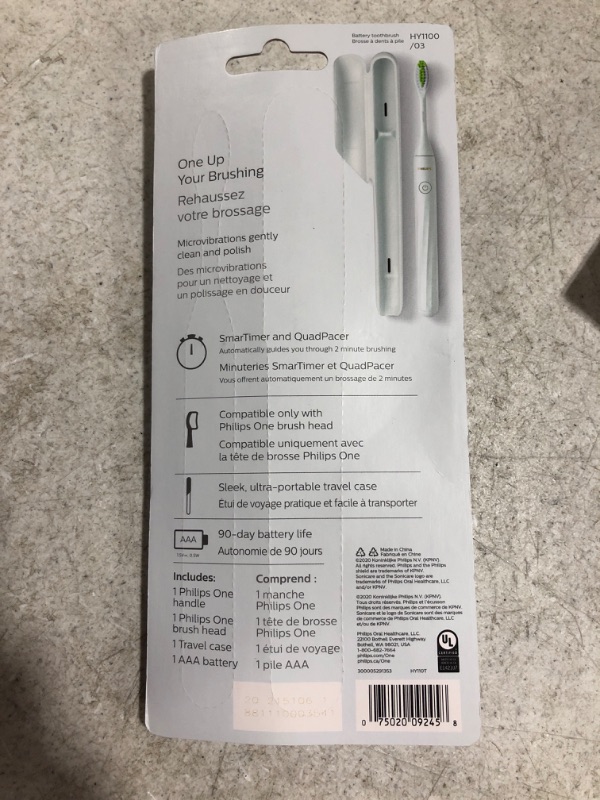 Photo 3 of Philips Sonicare Philips One by Sonicare Battery Toothbrush, Blue
