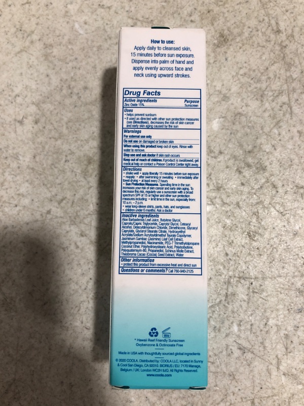 Photo 5 of COOLA Organic Sun Silk Creme and Face Moisturizer with SPF 30, Dermatologist Tested Mineral Sunscreen with Plant-Derived BlueScreen Digital De-Stress Technology, 1.5 Fl Oz
05/2022.