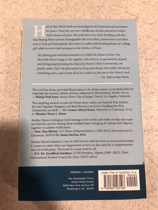 Photo 3 of Mother of Peace: A Memoir by Hak Ja Han Moon Paperback – June 17, 2020
