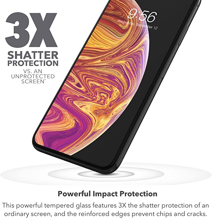 Photo 2 of LOT OF 4 ZAGG InvisibleShield Glass+ Screen Protector – High-Definition Tempered Glass Made for iPhone 12 Pro Max – Impact & Scratch Protection, Clear, 200106693
