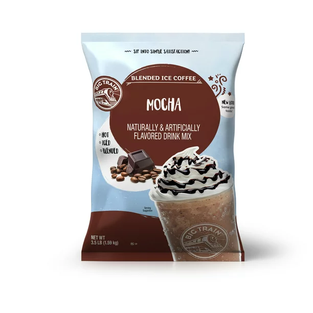 Photo 1 of Big Train Mocha Blended Ice Coffee Beverage Mix, 3.5 lb BB DEC 2023
