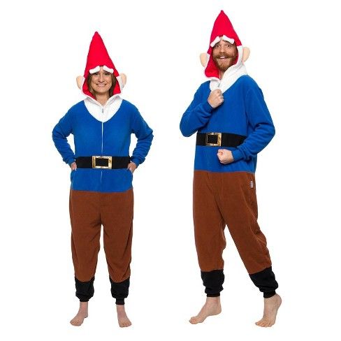 Photo 1 of FUNZIEZ! - Garden Gnome Slim Fit Adult Unisex Novelty Union Suit, Pack of 2!!! Size XSmall
