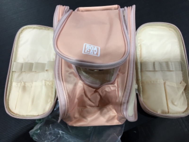 Photo 1 of Premium Hanging Travel Toiletry Bag for Women and Men, Hygiene Bag, Bathroom and Shower Organizer Kit with Elastic Band Holders for Toiletries, Cosmetics, Makeup, Brushes
