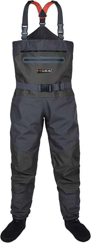 Photo 1 of HISEA Fly Fishing Chest Waders Breathable Stocking Foot Wader Without Boots for Men Women, Small
