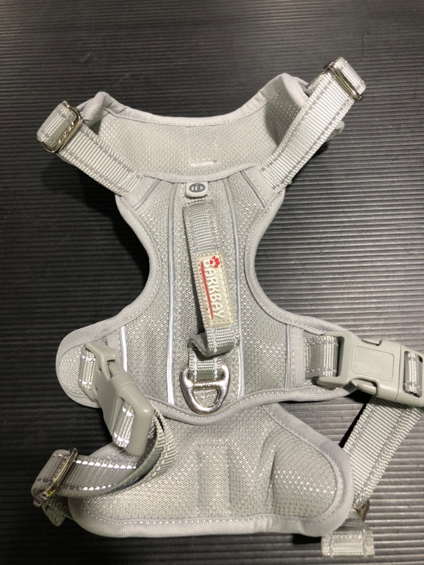 Photo 1 of BARKBAY No Pull Dog Harness Front Clip Heavy Duty Reflective Easy Control Handle for Large Dog Walking with ID tag Pocket- Size large in grey