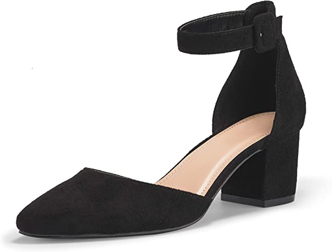 Photo 1 of Women’s Pointed Toe Pumps w/ Ankle Strap size 8 in black