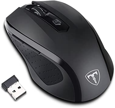 Photo 1 of Wireless Mouse for Laptop, 2.4G Mouse Ergonomic Computer Mouse with USB Receiver, Finger Rest, 5 Adjustable DPI Levels, Mobile