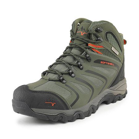 Photo 1 of Nortiv 8 Mens Waterproof Hiking Boots Backpacking Lightweight Outdoor Work Boots 160448_M Army/Green/Black/Orange Size 13