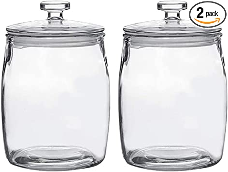 Photo 1 of 1/2 Gallon Glass Candy Jar with Lids