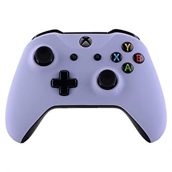 Photo 1 of eXtremeRate Light Violet Faceplate Cover, Soft Touch Front Housing Shell Case, Comfortable Soft Grip Replacement Kit for Xbox One S & Xbox One X Controller (Model 1708) - Controller NOT Included