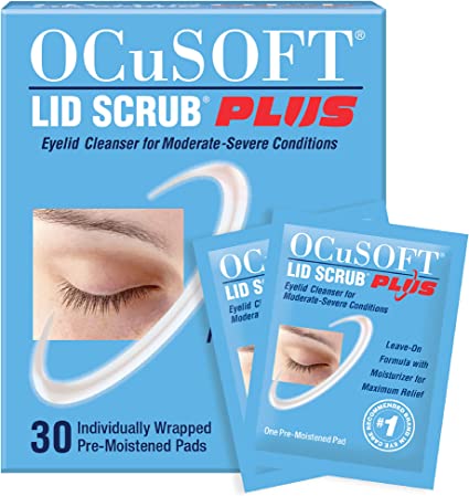 Photo 1 of OCUSOFT Lid Scrub Plus Pre-Moistened Pads 30ct EXP 02/2025