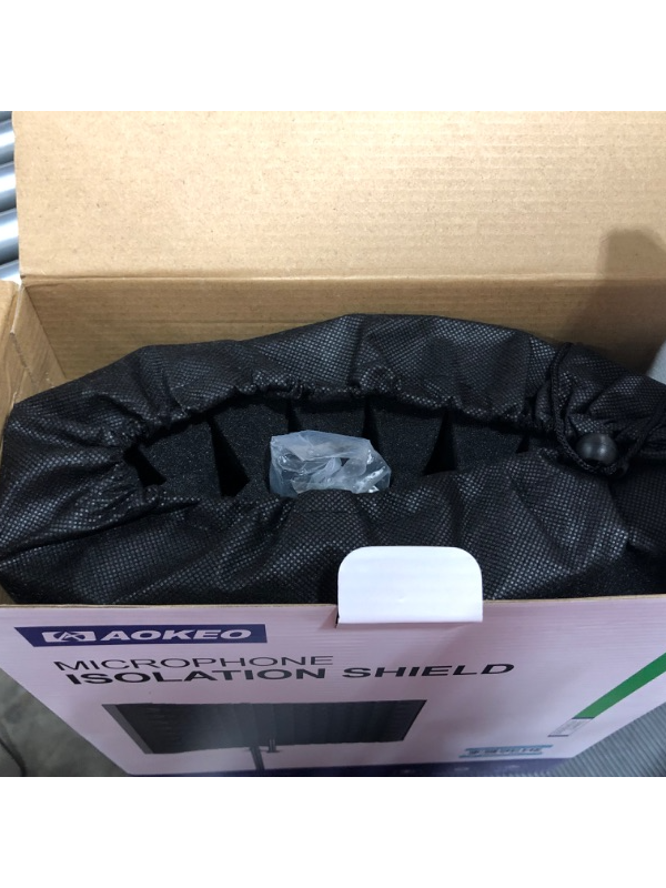 Photo 2 of Aokeo (AO-302) Professional Studio Recording Microphone Isolation Shield.High Density Absorbent Foam is Used to Filter Vocal. Suitable for Blue Yeti and Any Condenser Microphone Recording Equipment